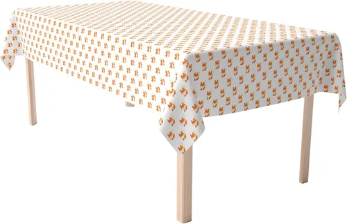 Vista 6 de Fabric Textile Products, Inc. Camino de mesa, 100% algodón, 16x72, zorros dibujados a mano