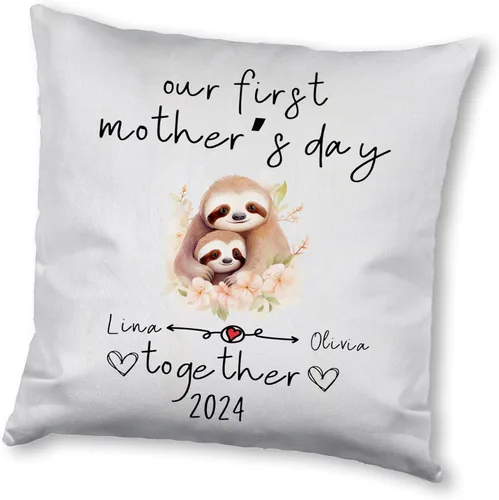 Vista 14 de Sloth Family Mother's Day, Personalised Pillow Case Decor for Home, Present for Mom, Grandmother, for Her Sloth 7