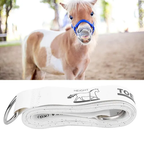 Vista 7 de Cinta de peso de caballo de 98.4 pulgadas, cinta de medición de caballo, cintas de peso de doble escala, palo de medición multifuncional