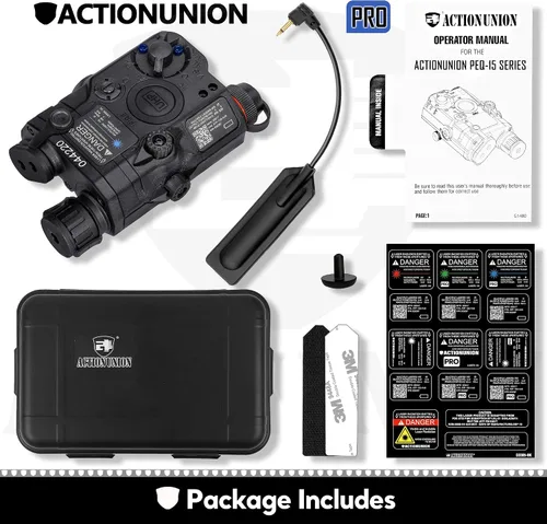 Vista 7 de Airsoft PEQ-15S Pro UHP láser azul visible + láser IR + linterna LED blanca PRO - UHP blue laser, ir laser, and flashlight, with pressure switch