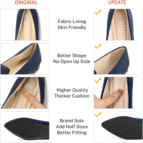Vista 5 de MUSSHOE - Zapatos planos de mujer, cómodos y sin cordones