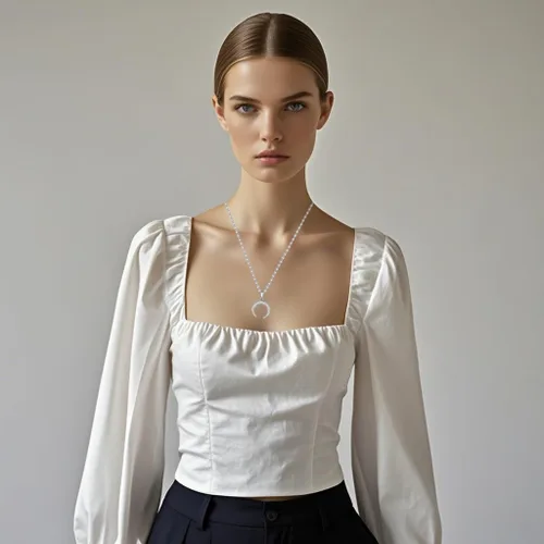 Vista 2 de GulCean Collar de luna para mujeres y hombres, acero inoxidable, plateado, bohemio, estilo hip hop, punk, delicado, bohemio, único, dije de playa