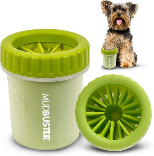 Vista 12 de Dexas MudBuster Limpiador Portátil de Patas de Perro - Calidad Premium, Azul, Tamaño Pequeño para Suministros y Accesorios para Mascotas