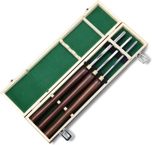 Vista 3 de Juego de gubia de cuenco para torneado de madera, 3 piezas de 22.5 pulgadas, herramientas de torno de madera, flauta de 1/4, flauta de 3/8 y 1/2