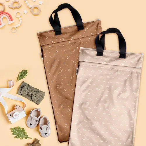 Vista 9 de Mama Koala Pañales de tela 3.0 para bebé con 6 insertos, con 2 paquetes reutilizables para colgar en seco y húmedo