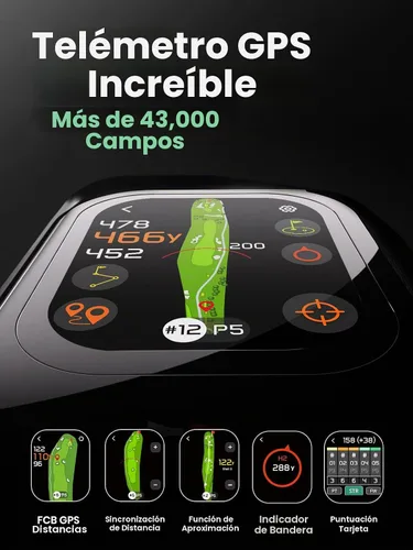 Vista 3 de MILESEEY G1 Touchscreen & GPS Rangefinder with 43000+ Built-in Golf Courses