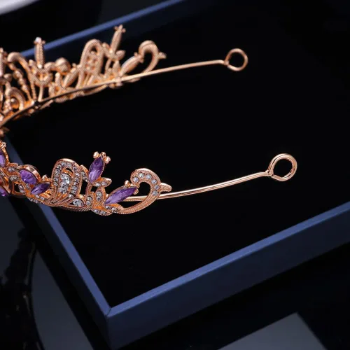 Vista 8 de Kamirola Diadema de coronas y tiaras de cristal para niñas o mujeres, fiesta de cumpleaños, boda, graduación, novia, Navidad, San Valentín, TR20
