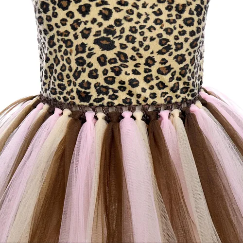 Vista 4 de FYMNSI Disfraz de animales de safari en la selva para niños y niñas, disfraz de fiesta de disfraces, diadema y cola para Halloween, cosplay, sesión