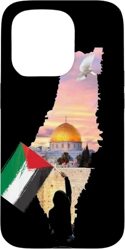 Vista 14 de Boy Hold Palestine Map Flag Jerusalem's City Palestinians Case for iPhone 17