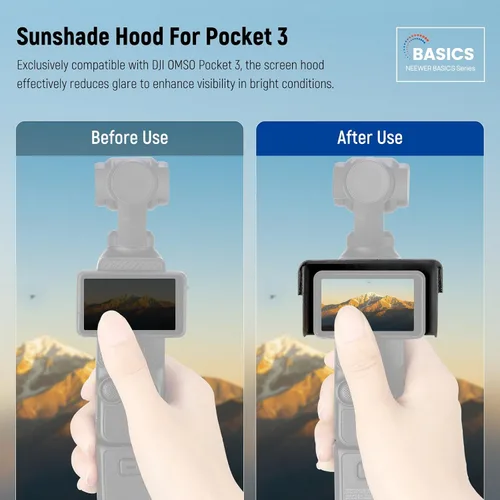 Vista 7 de NEEWER Funda protectora de bolsillo 3 con mosquetón y 2 fundas de sombrilla compatibles con DJI Osmo Pocket 3 Gimbal Camera, resistente a prueba