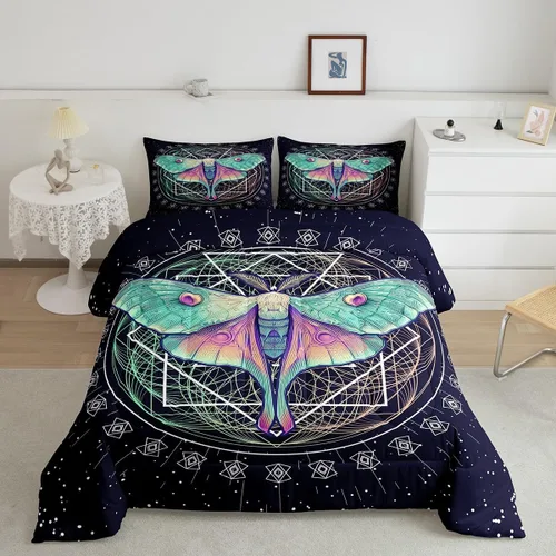 Vista 49 de Erosebridal - Juego de edredón Samurai, juego de ropa de cama al atardecer, edredón japonés de samurái cálido y suave, decoración de dormitorio