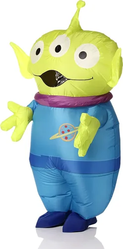 Vista 3 de Disguise Disfraz inflable unisex para adultos alienígenas, Multicolor