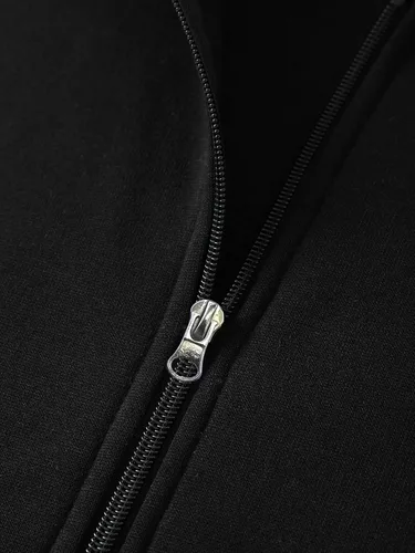 Vista 5 de GORGLITTER Sudadera con capucha y cremallera para hombre, con bloques de color, manga larga, con bolsillos