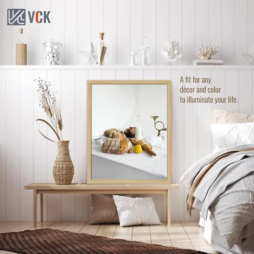 Vista 64 de VCK Marcos para póster de madera maciza de 22.375 x 34 pulgadas, marco de fotos A1 negro con montaje en pared, paquete de 3