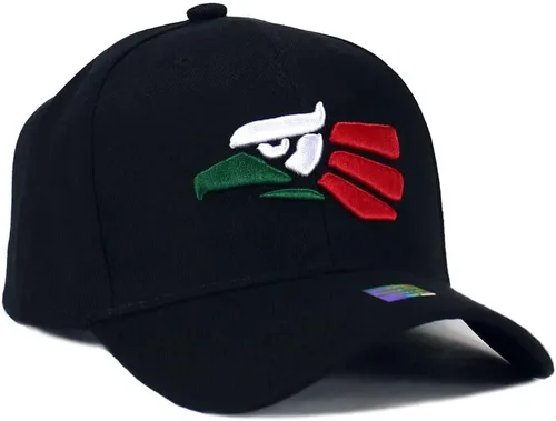 Vista 3 de Sombrero mexicano hecho en México, águila Aguila, correa ajustable, espalda curvada, gorra de béisbol