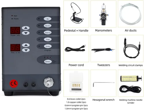 Vista 2 de Máquina automática de soldadura por puntos de joyería Máquina de soldadura por arco de argón de pulso de 110V 60HZ Máquina de soldadura de joyería
