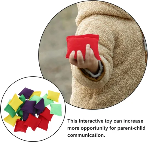 Vista 5 de Toddmomy Juego de 20 mini pufs coloridos: bolsas de frijoles pequeños para niños, suministros de deportes al aire libre ideal para niños y niñas