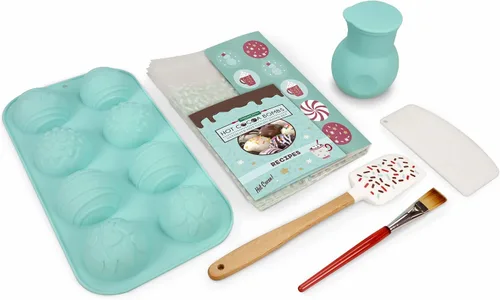 Vista 2 de Juego de 18 piezas para fabricar bombas de cacao caliente Dishwasher Safe, Sturdy for Everyday Use, Food Grade Silicone, Includes Brush, Spatula
