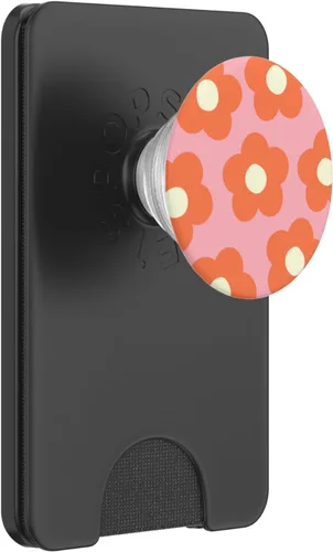 Vista 8 de PopSockets Danés Estética Pastel Margarita Flor Preppy Naranja Quemado PopSockets Intercambiables PopGrip