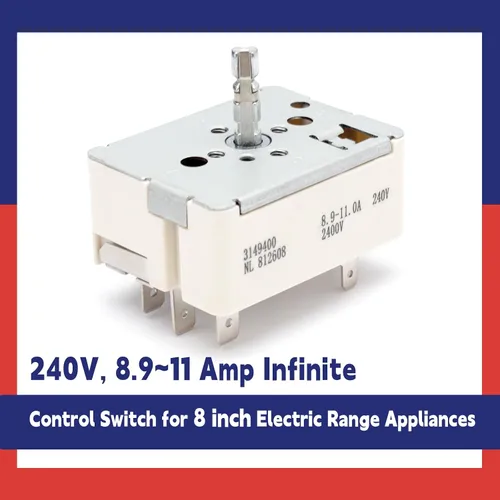 Vista 9 de 3148954 3149400 - Interruptor de control infinito para Whirl-pool 8 pulgadas, interruptor de estufa eléctrica 3148953 PS336886 AP3029710 AP3095444