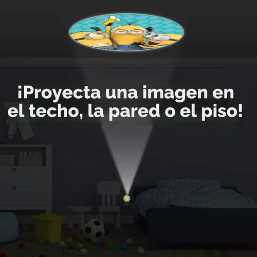 Vista 2 de Projectables Minions Despicable Me - Lámpara de noche enchufable, para niños, Edición de coleccionista, Sensor de luz, proyecta imagen en techo