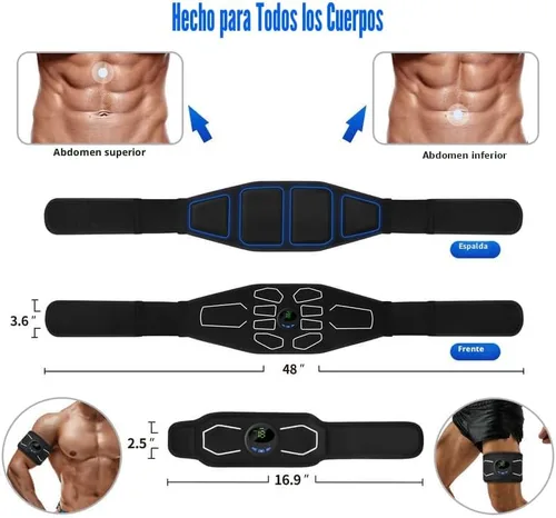 Vista 5 de MarCoolTrip MZ Estimulador Muscular Electrónico, Estimulador de Abdominales Tonificador Muscular, Entrenador de Máquina Abdominal para Todo