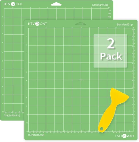 Vista 8 de HTVRONT Alfombrillas de corte de agarre ligero, paquete de 2 alfombrillas de corte de 12 x 12 pulgadas compatibles con Cricut Maker 3/Maker