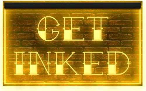 Vista 9 de 100020 Get Inked Tattoo Piercing Shop Display - Letrero de neón con luz LED (12 x 8 pulgadas, azul)