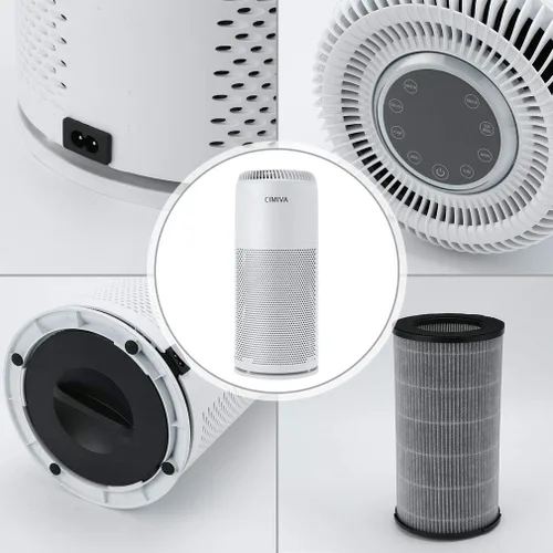Vista 5 de Purificador de aire HEPA para el hogar, purificador inteligente de 3 etapas con alta eficiencia y filtro de carbono para habitación grande y hogar