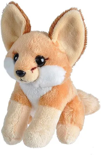 Vista 2 de Wild Republic Pocketkins Eco Fennec Fox, animal de peluche, 5 pulgadas, juguete de peluche, hecho de materiales reciclados, respetuoso con el medio