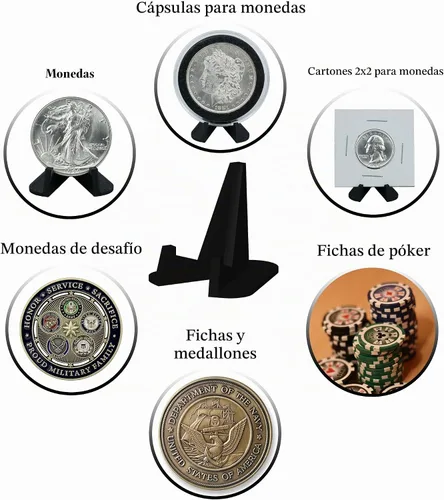 Vista 2 de Pineapple Soporte de exhibición de monedas, soporte de exhibición de monedas de desafío, soporte de caballete pequeño, soportes para monedas