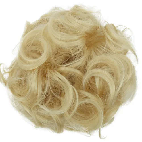 Vista 37 de CAISHA Postizo Grande Scrunchy Recogido Peinado Nupcial Rizado Moño Despeinado Marrón Chocolate Oscuro G2E