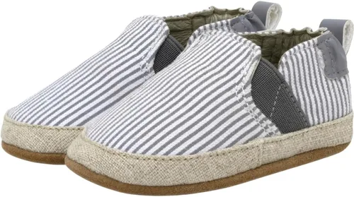 Vista 28 de Robeez Zapatos de cuna con suela suave antideslizantes para bebés varones y unisex, pantuflas mocasines para bebés y niños pequeños, 0-24 meses Lino