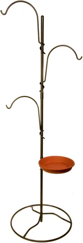 Vista 12 de Yard Butler YT-5 Jardín colgante para árbol de patio, tres ganchos de pastor para colgar plantas al aire libre o interior, dos soportes circulares