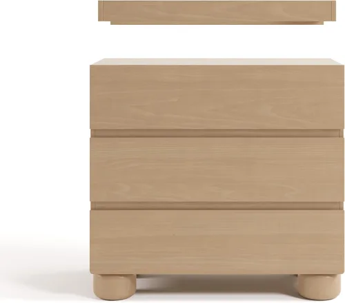 Vista 10 de Storkcraft Sorrento - Cómoda de 3 cajones con cambiador, color madera Driftwood