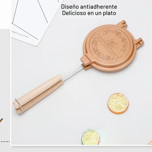 Vista 4 de FOSA Sartén para hornear sándwiches de doble cara, máquina de sándwiches calientes con mango desmontable, sartén para panqueques de desayuno