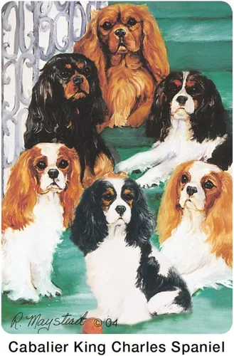 Vista 3 de Cavalier King Charles Dog - Juego de póquer de Ruth por los mejores amigos de Ruth Maystead