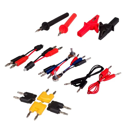 Vista 2 de Outzone Kit de cables de prueba automotriz 92 piezas probadores eléctricos Herramientas de diagnóstico automático Conectores de alambre Juego