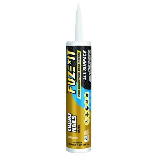 Vista 9 de Liquid Nails LN-2000, Fuze It All, 9 onzas de adhesivo para construcción de superficies, color gris, 2 - unidades, Gris