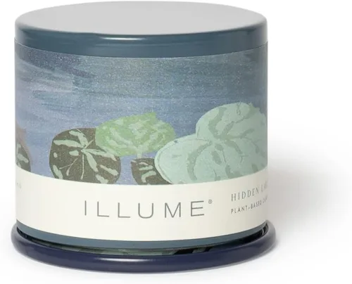Vista 24 de Illume, Vela Leche de Coco Mango Demi Vanity Tin 3 onzas