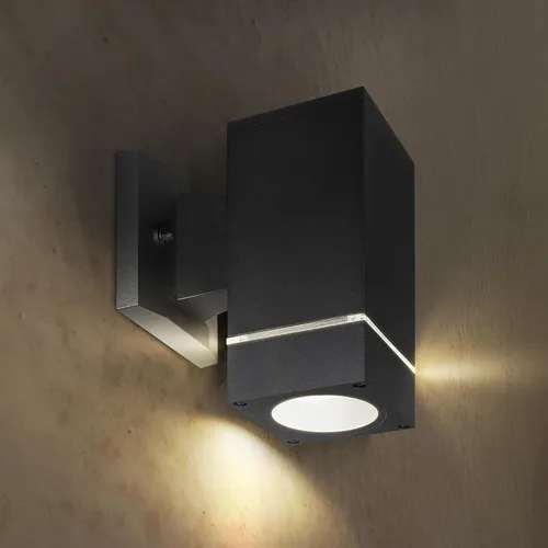 Vista 19 de ASD Lámpara de pared cuadrada para exteriores de 1 luz, enchufe de bombilla E26 de 60 W, 120 V, ETL, cilindro hacia arriba, luces LED