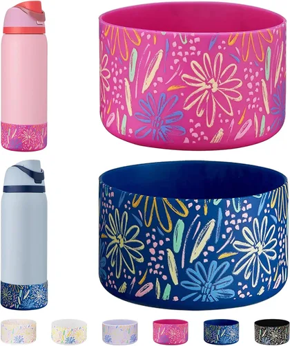 Vista 9 de WK IEASON 2 fundas de silicona para botella de agua Owala, base protectora para botella de agua Owala FreeSip Twist y Flip Flask accesorios