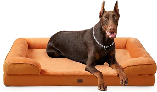 Vista 107 de EHEYCIGA – Cama ortopédica impermeable para perros pequeños, de espuma viscoelástica tipo caja de huevos, con bordes elevados y base antideslizante