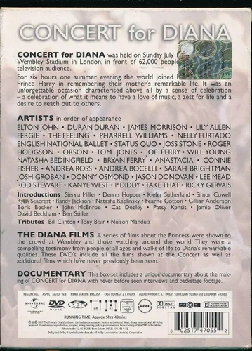 Vista 2 de Concert for Diana DVD