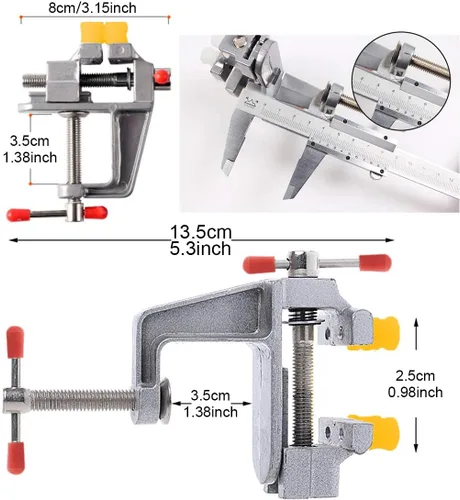 Vista 2 de Mini tornillo de banco pequeño abrazadera de mesa universal taladro prensa tornillo de prensa para bricolaje joyería reloj reparación nuclear