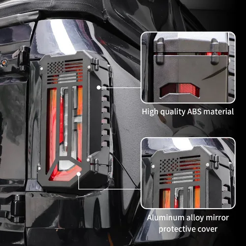 Vista 4 de Protector de luz trasera de aluminio, cubierta para lámparas de luz trasera, compatible con Ford Bronco 2021, 2022, 2023, 2024, 2025, accesorios