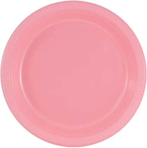 Vista 25 de Platos para fiesta de plástico redondos y cuadrados colorido de 7, 8, y 9 pulgadas, 10/20 platos por paquete, Negro