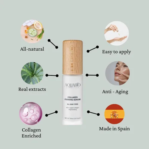 Vista 2 de AquaBio Crema Facial Lifting con Péptidos Potentes y Colágeno Vegano para Reafirmar y Resplandor Natural - Respetuoso con el medio ambiente, cuidado