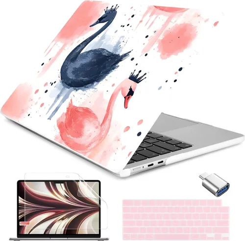 Vista 20 de Batianda AstroGrid - Funda para MacBook Air de 13.6" M2-M5 Chip, Galaxy Líneas abstractas