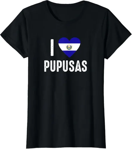 Vista 32 de Camiseta I Love Pupusa from El Salvador